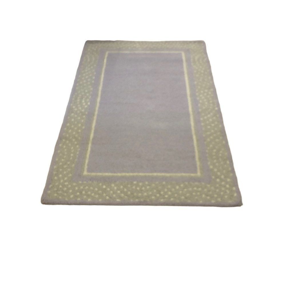 Pottery Barn Kids Wool Rug 3x5' Polka Dot Lavender Grey